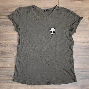 Brandy Melville Alien Patch T-Shirt OS